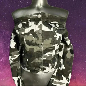 🆕Women’s Crop Off Shoulder  Jacket